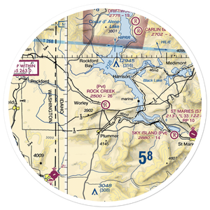 Rock Creek Farm Airport (ID23) VFR Sectional Sticker (30 mile)