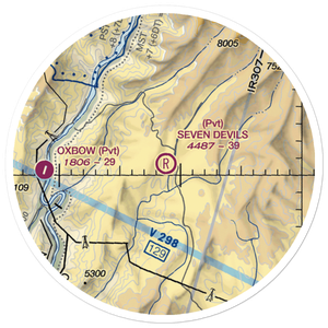 Seven Devils Airport (ID17) VFR Sectional Sticker (20 mile)