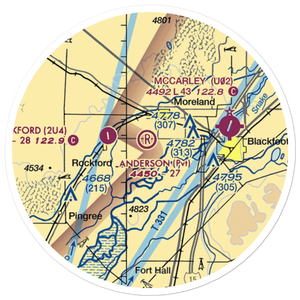 Russell W Anderson Strip (ID12) VFR Sectional Sticker (20 mile)