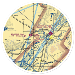 Russell W Anderson Strip (ID12) VFR Sectional Sticker (30 mile)