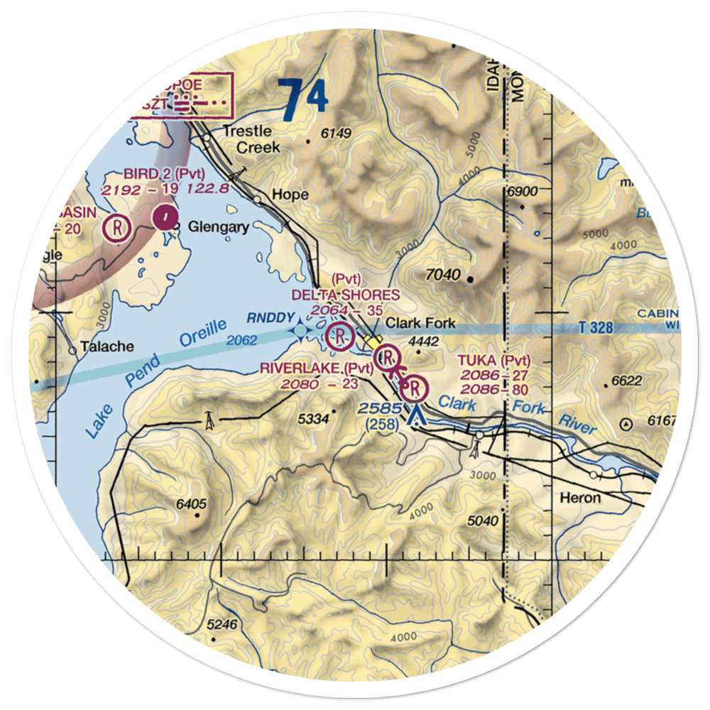 CX Ranch Airport (ID01) VFR Sectional Sticker (30 mile) 