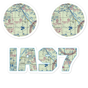 Nichols Airport (IA97) VFR Sectional Sticker Pack