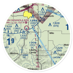Hedgewood Landing Airport (IA86) VFR Sectional Sticker (20 mile)