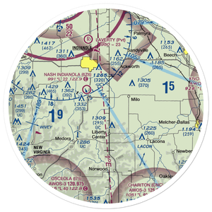Hedgewood Landing Airport (IA86) VFR Sectional Sticker (30 mile)