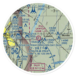 Lawton Airport (IA84) VFR Sectional Sticker (20 mile)