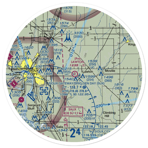 Lawton Airport (IA84) VFR Sectional Sticker (30 mile)