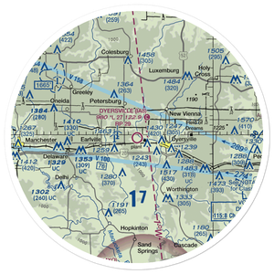 Dyersville Area Airport (IA80) VFR Sectional Sticker (30 mile)