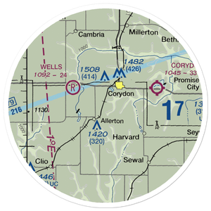 Cobb Farm Airport (IA76) VFR Sectional Sticker (20 mile)