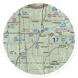 Cobb Farm Airport (IA76) VFR Sectional Sticker (30 mile)