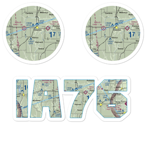 Cobb Farm Airport (IA76) VFR Sectional Sticker Pack