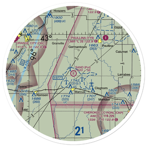 Sand Field Airport (IA69) VFR Sectional Sticker (30 mile)