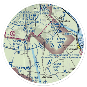 Freedom Field (IA68) VFR Sectional Sticker (20 mile)