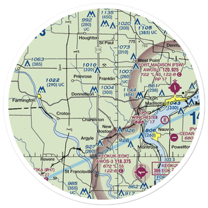 Donnellson Airport (IA65) VFR Sectional Sticker (30 mile)