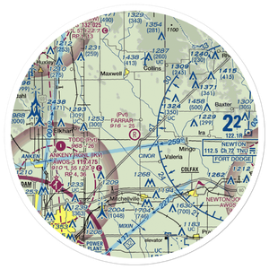 Farrar Airport (IA56) VFR Sectional Sticker (30 mile)