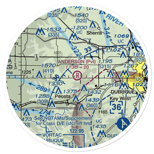 Anderson Airport (IA54) VFR Sectional Sticker (20 mile)
