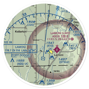 Solly's Strip Ultralightport (IA44) VFR Sectional Sticker (20 mile)