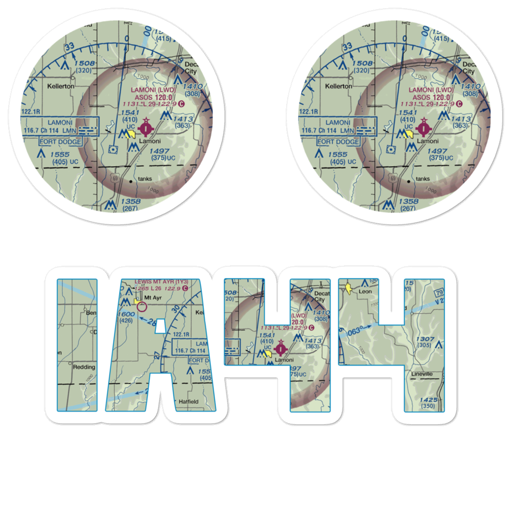 Solly's Strip Ultralightport (IA44) VFR Sectional Sticker Pack 