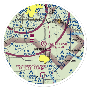 Laverty Field (IA41) VFR Sectional Sticker (20 mile)