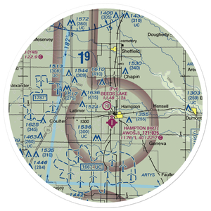 Beeds Lake Airport (IA31) VFR Sectional Sticker (30 mile)