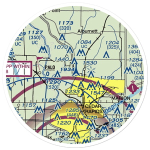 Sherman Airport (IA28) VFR Sectional Sticker (20 mile)