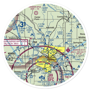 Sherman Airport (IA28) VFR Sectional Sticker (30 mile)