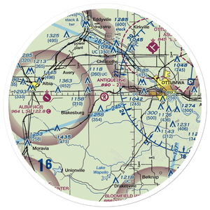 Antique Airfield (IA27) VFR Sectional Sticker (30 mile)