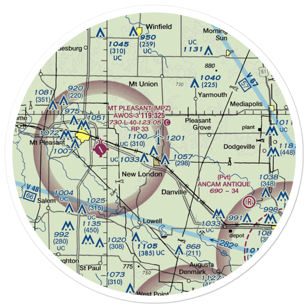 Orr-Port Airport (IA22) VFR Sectional Sticker (30 mile) 