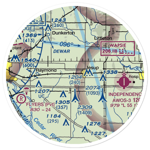 Poyner Airport (IA18) VFR Sectional Sticker (20 mile)