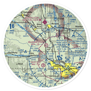 Bluebird Airport (IA17) VFR Sectional Sticker (30 mile)