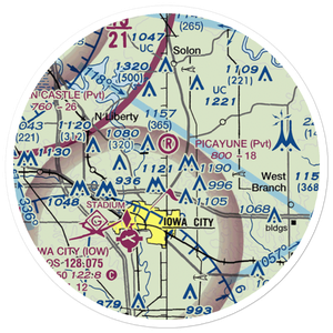 Picayune Airport (IA16) VFR Sectional Sticker (20 mile)
