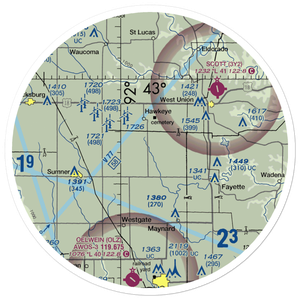 Hawk Field (IA15) VFR Sectional Sticker (30 mile)
