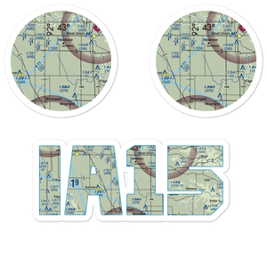 Hawk Field (IA15) VFR Sectional Sticker Pack