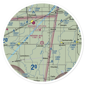 Riedesel Private Airport (IA08) VFR Sectional Sticker (30 mile)