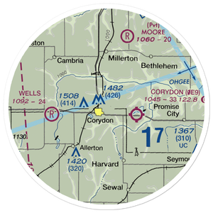 Grismore Airport (IA07) VFR Sectional Sticker (20 mile)