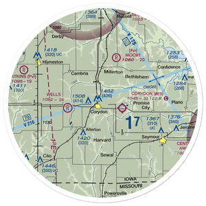 Grismore Airport (IA07) VFR Sectional Sticker (30 mile)