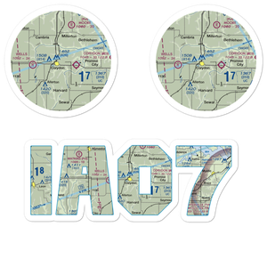 Grismore Airport (IA07) VFR Sectional Sticker Pack