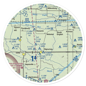 Sig-Nor Airport (IA06) VFR Sectional Sticker (30 mile)