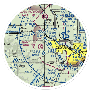 Lemons Airport (IA03) VFR Sectional Sticker (20 mile)