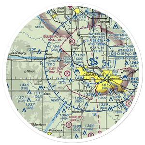 Lemons Airport (IA03) VFR Sectional Sticker (30 mile)