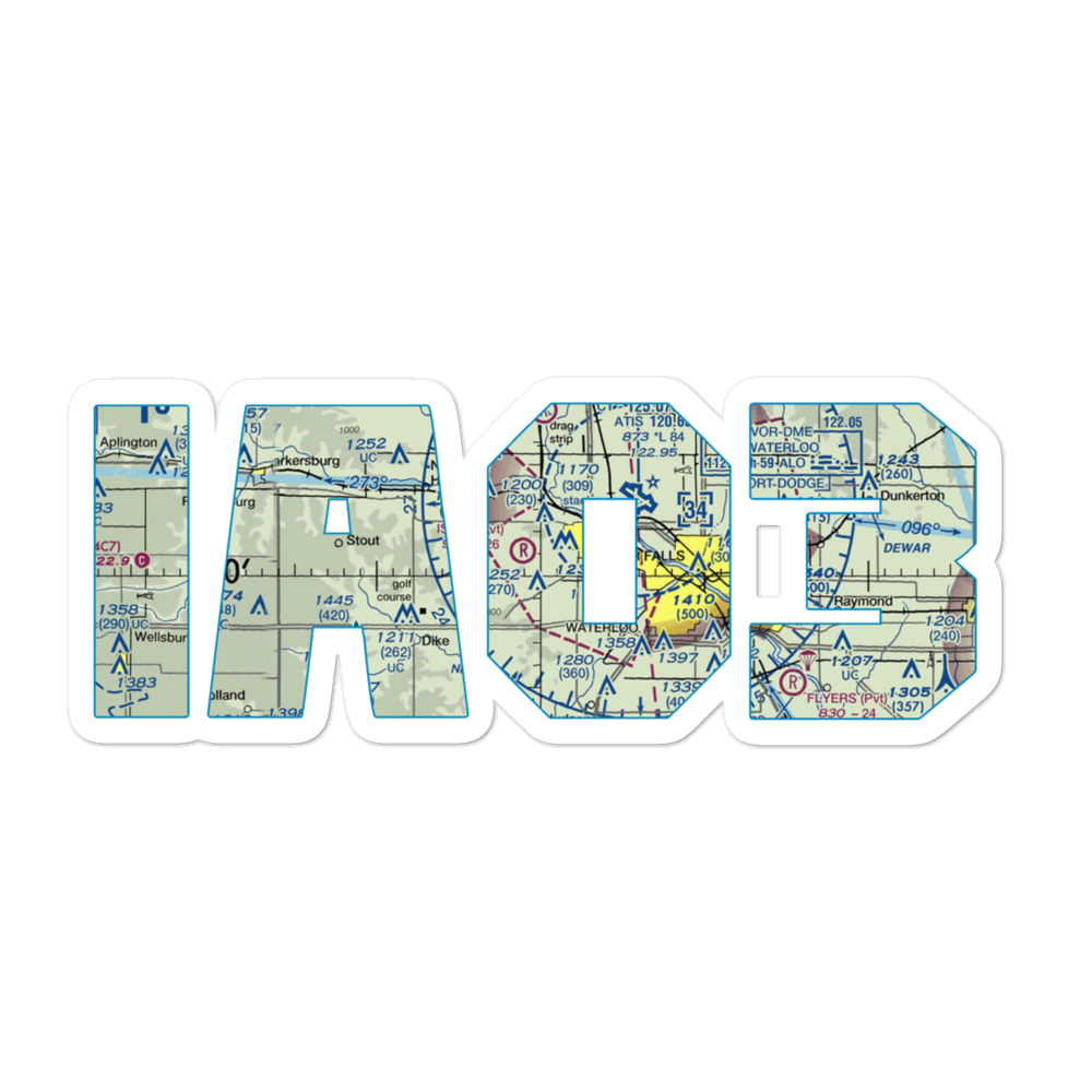 Lemons Airport (IA03) VFR Sectional Sticker 