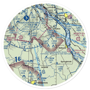 Hoff Airport (IA02) VFR Sectional Sticker (30 mile)