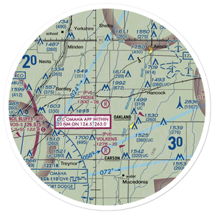 Ridge Airport (IA01) VFR Sectional Sticker (30 mile)