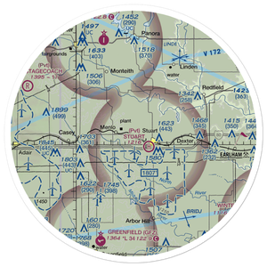 Jukam's Landing Airport (IA00) VFR Sectional Sticker (30 mile)