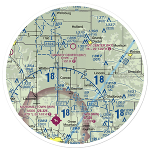 Hoppe Airspray (HOPA) VFR Sectional Sticker (30 mile)