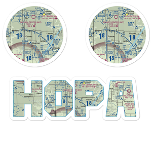 Hoppe Airspray (HOPA) VFR Sectional Sticker Pack