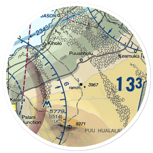 Puu Waa Waa Ranch Airport (HI13) VFR Sectional Sticker (20 mile)