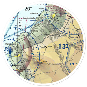 Puu Waa Waa Ranch Airport (HI13) VFR Sectional Sticker (30 mile)