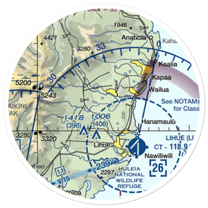 Hanamaulu Airstrip (HI03) VFR Sectional Sticker (20 mile)