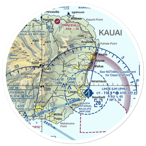 Hanamaulu Airstrip (HI03) VFR Sectional Sticker (30 mile)