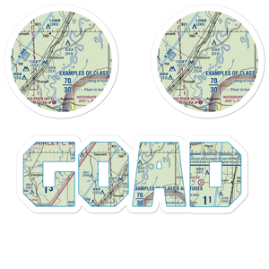 Goads field (GOAD) VFR Sectional Sticker Pack
